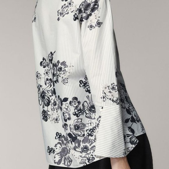 MASSIMO DUTTI Printed Poplin Blouse - Picture 6 of 9